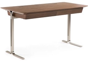 Bureau van walnootfineer, poten van gesatineerd nikkel, Jackson