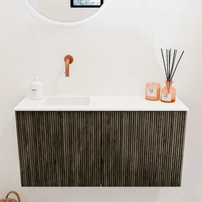 Mondiaz Joya 80cm toiletmeubel shadow met wastafel faye links zonder kraangat talc