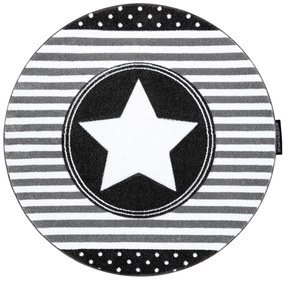 Tapijt PETIT STAR STER ROND grijskleuring