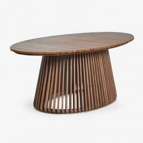 Ovalen Tuin Tafel 200x110 Cm Van Acaciahout Mura Acacia Bruin - Sklum