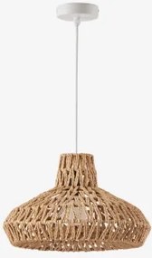 Maslany Plafondlamp Van Gevlochten Papier Wit & Natuurlijk Ø35 Cm - ↑20 Cm Maslany - Sklum