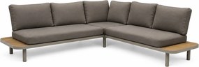 Amore platform hoek loungeset 2 delig latte zand aluminium