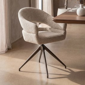 Eetstoel Brons Frame Taupe