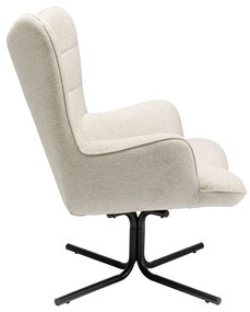 Kare Design Oscar Draaibare Fauteuil Creme Met Hoge Rug