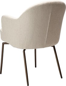 Dan-Form Bae Swivel Beige Boucle Eetkamerstoel Draaibaar