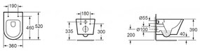 Mueller Afesta mat wit randloos toilet inclusief softclose zitting