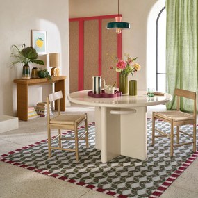 Massief eiken stoel, gebleekt houteffect, touwzitting, TAGA