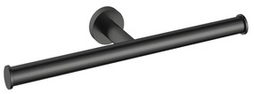 Hotbath &More dubbele toiletrolhouder geborsteld zwart PVD