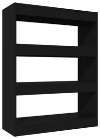 vidaXL Boekenkast/kamerscherm 80x30x103 cm bewerkt hout zwart