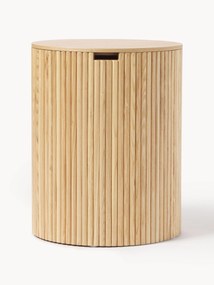 Ronde houten bijzettafel Nele met opbergruimte