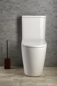 Sapho Turku duoblok toilet randloos wit met zitting