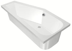 Xenz Lagoon Hoekbad - 160x75x48 - afvoer Midden - Links - Compact - acryl - wit 6980-01