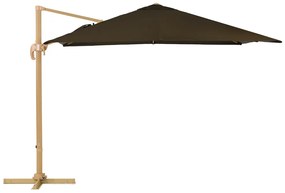 Siena 3x3m houtachtige tuinparasol met bruine hoes Garden Point