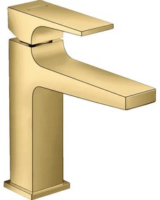 Hansgrohe Metropol 110 wastafelkraan - 18.4cm hoog - push open waste - voorsprong 13.5cm - polished gold (goud) 32507990