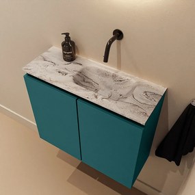 Mondiaz Ture DLux toiletmeubel 60cm smag met wastafel glace rechts zonder kraangat