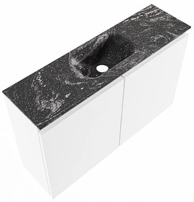 Mondiaz Ture DLux toiletmeubel 80cm talc met wastafel lava midden zonder kraangat