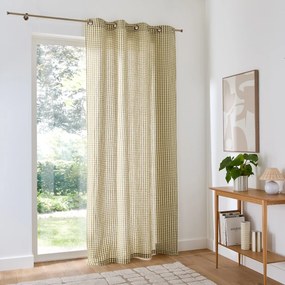 Vichy gordijn van katoen/linnen, oogjes, Cottage