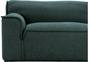 Goossens Excellent Elementenbank Sens blauw, stof, 1,5-zits, urban industrieel met chaise longue rechts