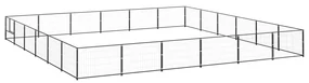 vidaXL Hondenkennel 36 m² staal zwart