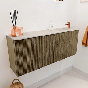 Mondiaz Joya DLux 100cm toiletmeubel dusk met wastafel faye rechts 1 kraangat ostra