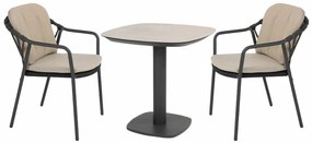 Taste by 4 Seasons Manitoba bistro tuinset 3-delig Manolo tuintafel 75x75 cm