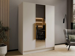 Kledingkast Arecibo 104, Kasjmier, 200x150x51cm, 130 kg, Kledingkast deuren: Met scharnieren, Aantal planken: 4, Aantal planken: 4
