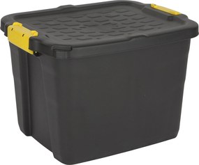 Practo Home opbergkoffer kunststof zwart - 40x50x35cm - 42 liter
