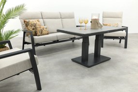 Lagos/Milford verstelbare 5-zits stoel-bank loungeset - antraciet