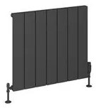 Eastbrook Rosano horizontale aluminium radiator 60x66cm Antraciet 777 watt