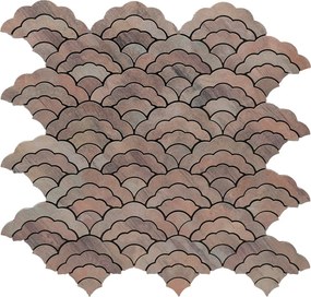 Zelfklevende Mozaïektegels Metaal | Waaier Mauve | 26,8×28,1 cm | Keuken, Bad &amp; WC