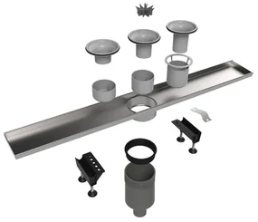 Easy Drain Multi douchegoot 120x9.8cm onderuitloop zonder rooster rvs edmi1200-o