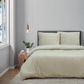 Dekbedovertrek Rib Flanel – 100% zacht materiaal – 140×220 – licht beige