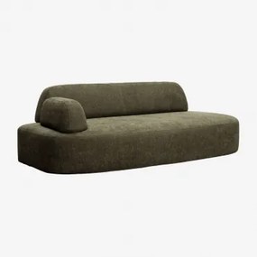 Linker Hoekmodule Met Gestoffeerde Armleuning Giorgia Stof Leger Groen - Sklum