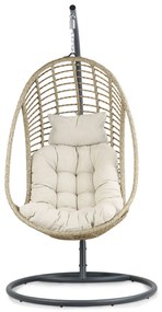 Coco Vedella Hangstoel Aluminium/wicker Taupe