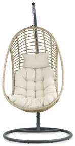 Coco Vedella Hangstoel Aluminium/wicker Taupe