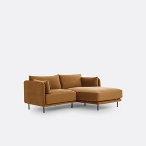 Compacte rechthoekige bank, fluweel Victor
