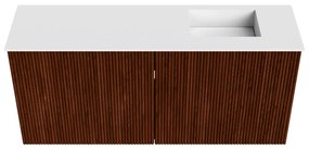 Mondiaz Joya 90cm toiletmeubel ruby met wastafel faye rechts zonder kraangat talc