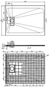 Badstuber Stenn douchebak 120x90cm wit