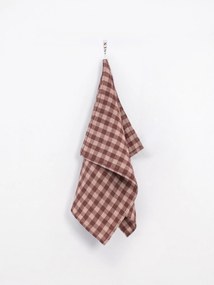 Linnen theedoek Chocolate Gingham