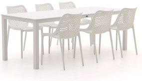 Diningset Forza  | 6 personen aluminium | Tuinset stapelbaar | 7-delig | Kees Smit Tuinmeubelen