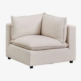 Hoekmodule Voor Modulaire Bank Daniela Stof Crème Beige - Sklum