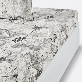 Hoeslaken in perkalkatoen, omslag 30 cm, Palmeira