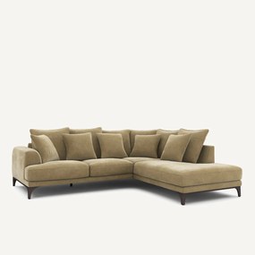 Hoekbank in stonewashed fluweel, ARMENTO