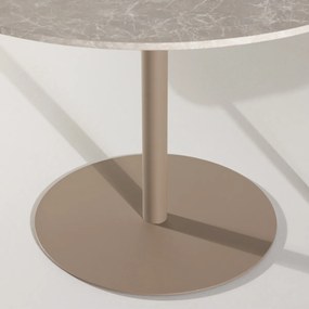 Ronde Eettafel Met Marmerlook - 110 X 110cm.