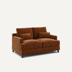 2-zits compacte bank in chenille fluweel, Alwine