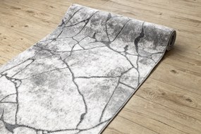 Vloerbekleding modern COZY 8873 Cracks Gescheurd beton - Structureel,  twee poolhoogte , donker grijskleuring