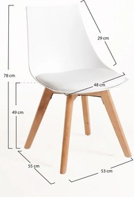 Set 4 Blok Stoelen