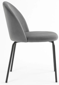 Set 4 Stoelen Zwart Dalnia Fluweel
