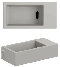 Clou Flush 3 fontein 36x18cm zonder kraangat rechts mat grijs ker. CL/03.32031