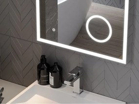 Mexen Kala verlichte badkamer spiegel met make-up spiegeltje 60 x 80 cm, LED 6000K, anti-condens - 9820-060-080-611-00